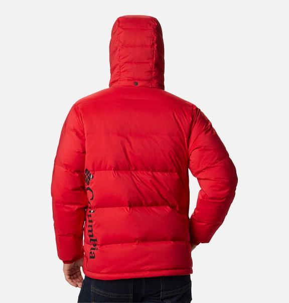 Columbia Rockfall Down Jacket Red For Men's NZ49078 New Zealand